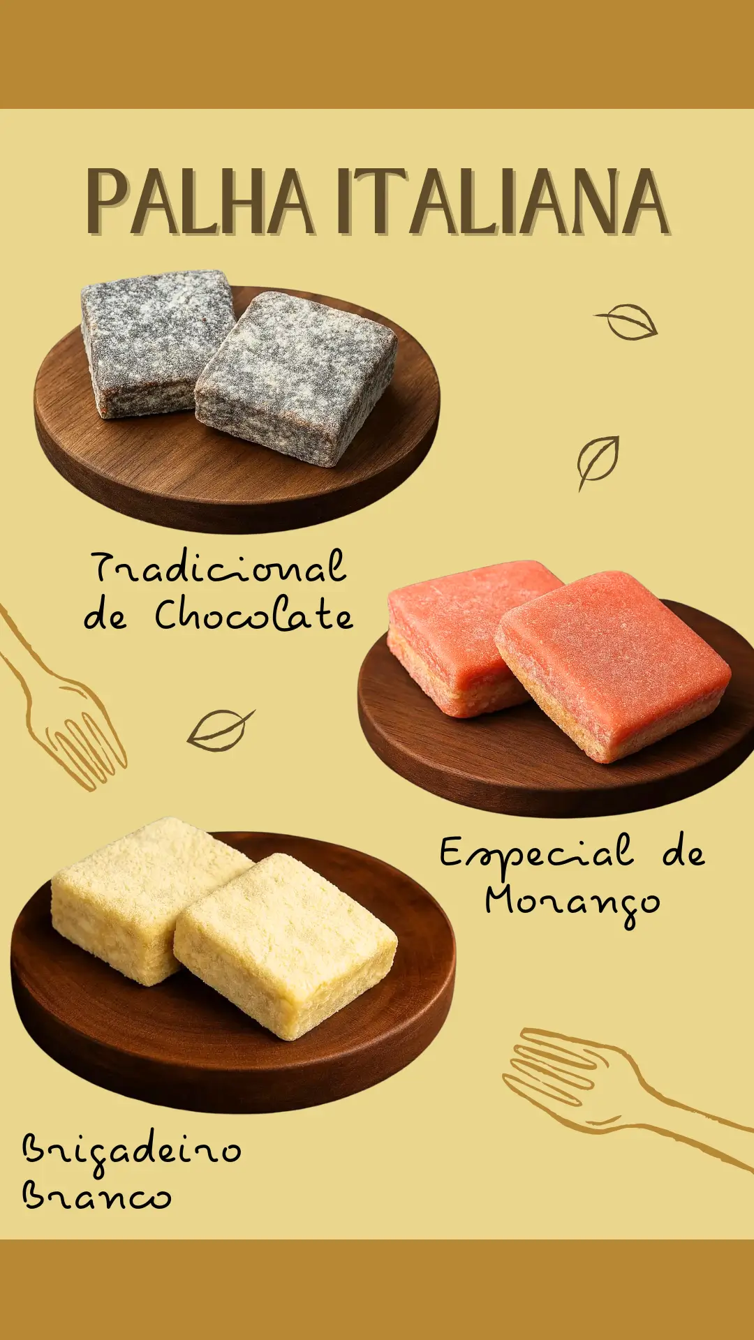 Palha Italiana Artesanal - Sobremesas no Atacado para Mini Mercados e Lanchonetes - A Imperatriz Campinas/SP